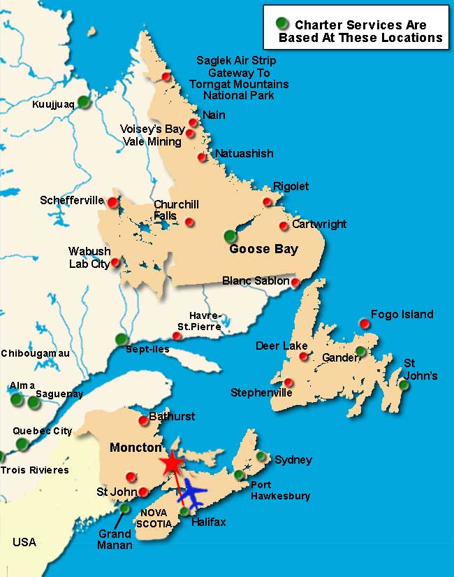 Moncton Air Charter Directory